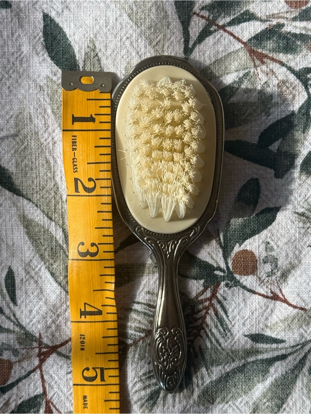 Vintage Ornate Sterling Silver Baby Vanity Set - Brush & Mirror - Picture 3 of 12